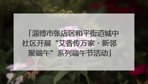 淄博市张店区和平街道城中社区开展“艾香传万家・新邻聚端午”系列端午节活动