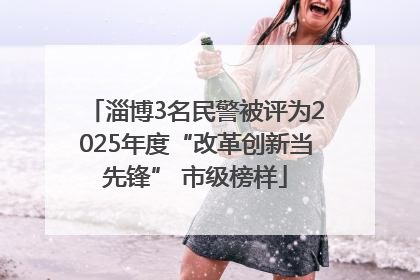 淄博3名民警被评为2025年度“改革创新当先锋” 市级榜样