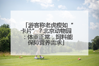 游客称老虎瘦如“卡片”？北京动物园：体重正常，饲料能保障营养需求