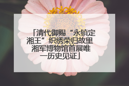 清代御赐“永镇定湘王”织绣荣归故里 湘军博物馆首展唯一历史见证