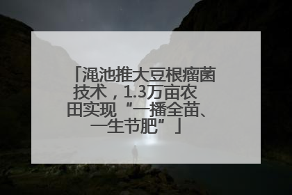 渑池推大豆根瘤菌技术，1.3万亩农田实现“一播全苗、一生节肥”