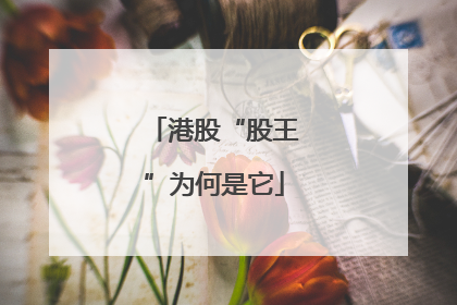 港股“股王”为何是它