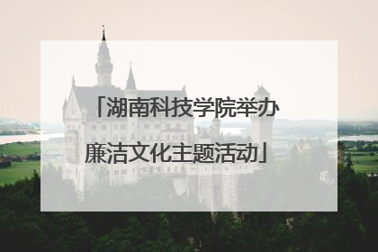 湖南科技学院举办廉洁文化主题活动