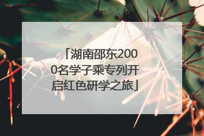 湖南邵东2000名学子乘专列开启红色研学之旅
