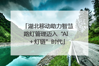 湖北移动助力智慧路灯管理迈入“AI＋灯链”时代