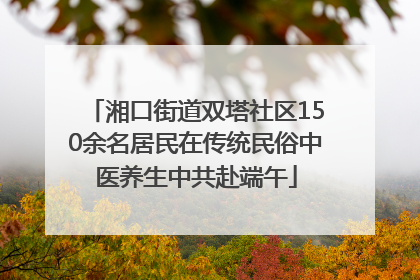湘口街道双塔社区150余名居民在传统民俗中医养生中共赴端午
