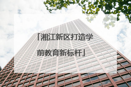 湘江新区打造学前教育新标杆