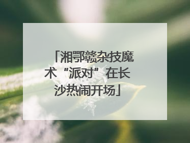 湘鄂赣杂技魔术“派对”在长沙热闹开场