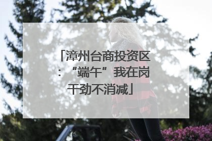 漳州台商投资区：“端午”我在岗 干劲不消减