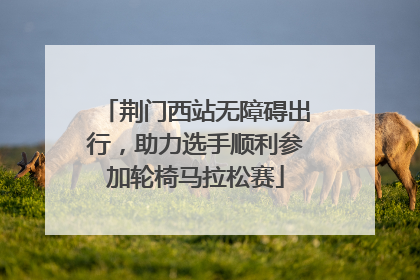 荆门西站无障碍出行，助力选手顺利参加轮椅马拉松赛