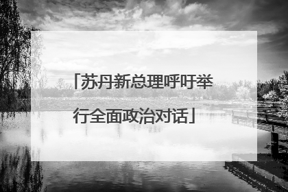 苏丹新总理呼吁举行全面政治对话