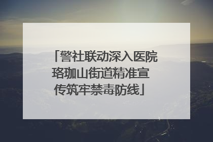 警社联动深入医院 珞珈山街道精准宣传筑牢禁毒防线