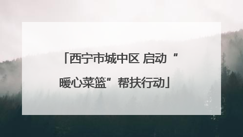 西宁市城中区 启动“暖心菜篮”帮扶行动