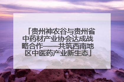 贵州神农谷与贵州省中药材产业协会达成战略合作——共筑西南地区中医药产业新生态