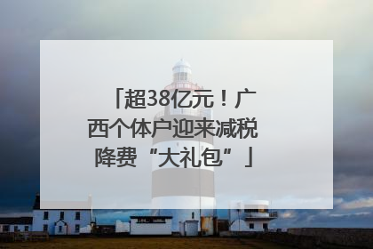 超38亿元！广西个体户迎来减税降费“大礼包”