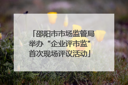 邵阳市市场监管局举办“企业评市监”首次现场评议活动
