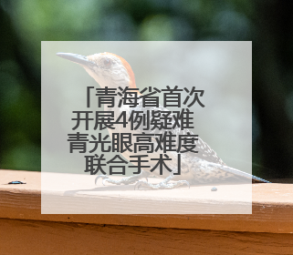 青海省首次开展4例疑难青光眼高难度联合手术