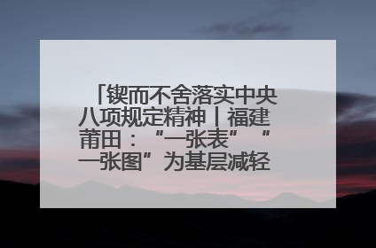 锲而不舍落实中央八项规定精神丨福建莆田：“一张表”“一张图”为基层减轻“数字负担”