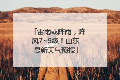 雷雨或阵雨，阵风7~9级！山东最新天气预报