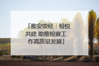 雅安荥经：检校共建 助推检察工作高质量发展