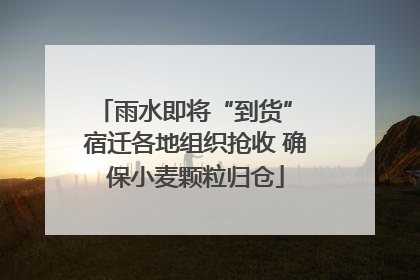雨水即将“到货” 宿迁各地组织抢收 确保小麦颗粒归仓