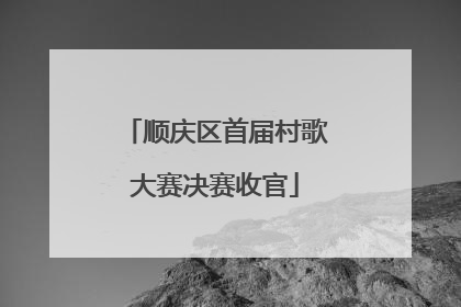 顺庆区首届村歌大赛决赛收官