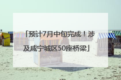 预计7月中旬完成！涉及咸宁城区50座桥梁