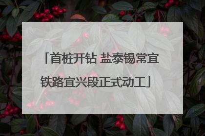首桩开钻 盐泰锡常宜铁路宜兴段正式动工