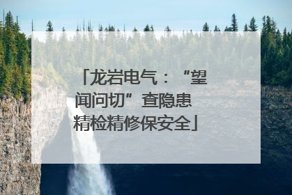 龙岩电气：“望闻问切”查隐患 精检精修保安全