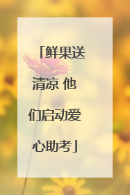 鲜果送清凉 他们启动爱心助考