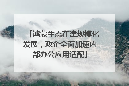 鸿蒙生态在津规模化发展，政企全面加速内部办公应用适配