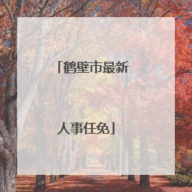 鹤壁市最新人事任免