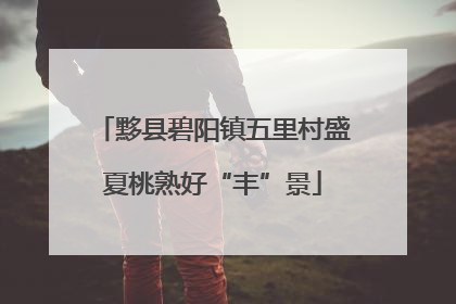 黟县碧阳镇五里村盛夏桃熟好“丰”景