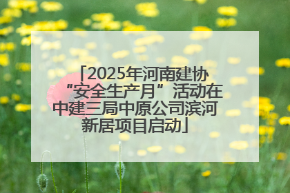 2025年河南建协“安全生产月”活动在中建三局中原公司滨河新居项目启动