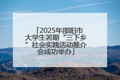 2025年邵阳市大学生暑期“三下乡”社会实践活动推介会成功举办