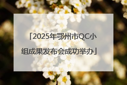 2025年鄂州市QC小组成果发布会成功举办