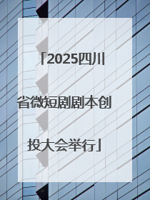 2025四川省微短剧剧本创投大会举行