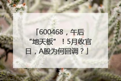 600468，午后“地天板”！5月收官日，A股为何回调？