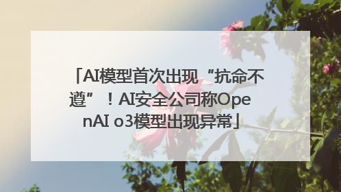 AI模型首次出现“抗命不遵”！AI安全公司称OpenAI o3模型出现异常