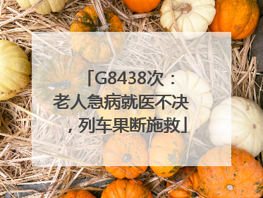 G8438次：老人急病就医不决，列车果断施救